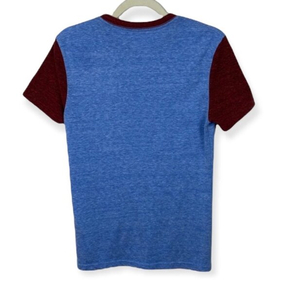Urban Outfitters BDG Short Sleeve Colourblock Tee Size XS T-Shirt Blue Red‎ Tee - Picture 3 of 7